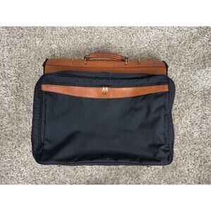 Glaser Designs San Francisco Vintage Leather & Canvas Garment Bag